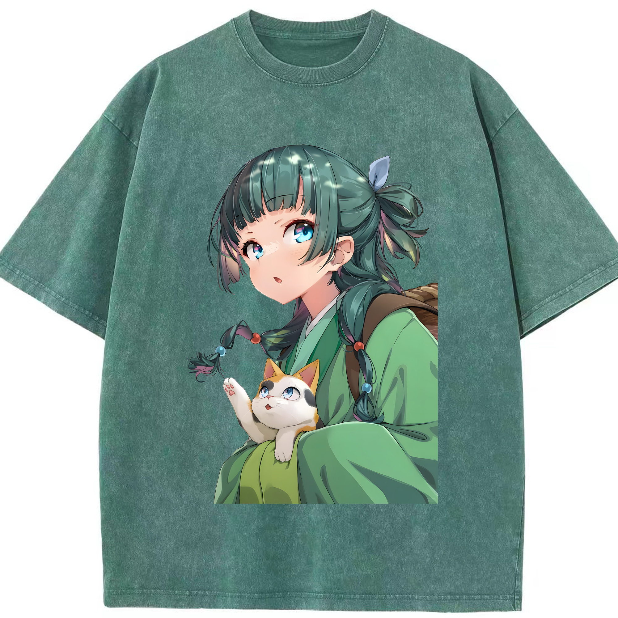 （画像用） 薬屋のひとりごと The Apothecary Diaries 綿100% ヴィンテージ風 半袖Tシャツ（フロントプリント）